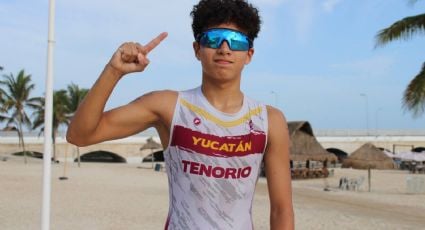 Jesús Tenorio, orgullo yucateco, gana medalla de oro en acuatlón en la Olimpiada Nacional