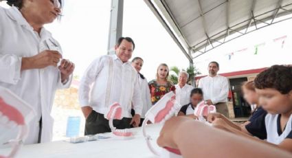 Gobernador Joaquín Díaz Mena supervisa programa de salud bucal en escuelas de Yucatán