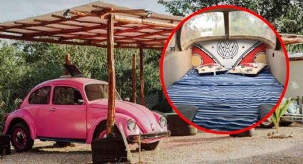 El “vocho hotel” donde puedes dormir dentro de un auto vintage en medio de la selva yucateca
